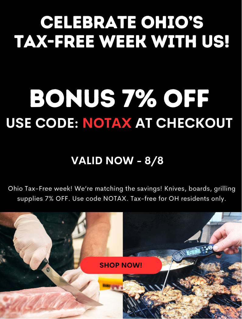 Celebrate Ohio's Tax-Free week with us! Bonus 7% off use code: NOTAX at checkout valid now- 8/8