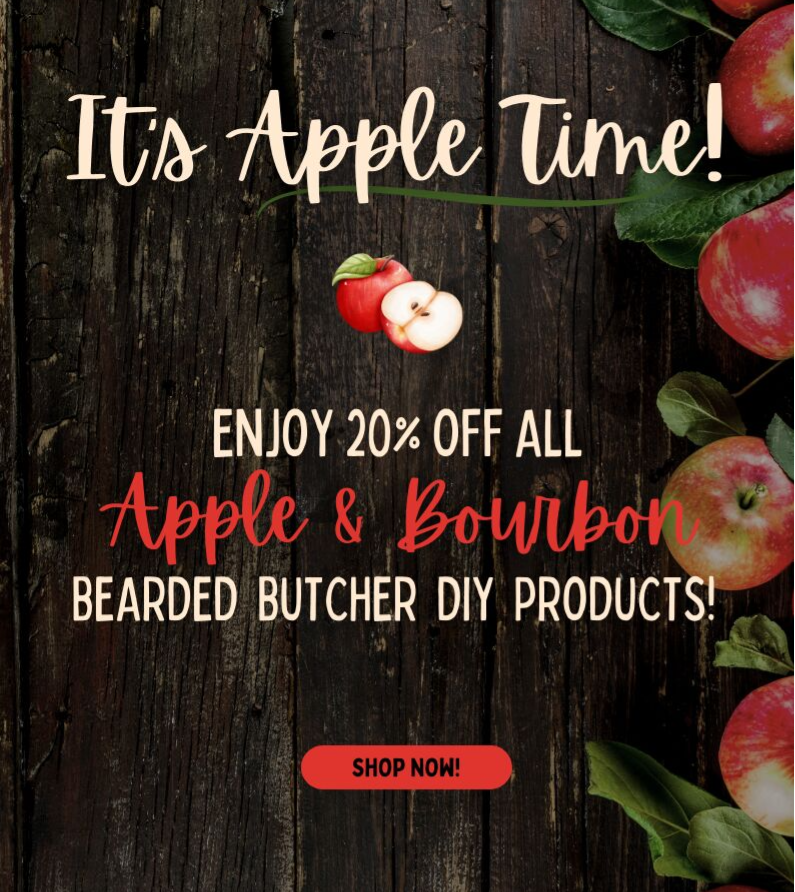 Enjoy 20% OFF all Apple & Bourbon Bearded Butcher DIY Products!